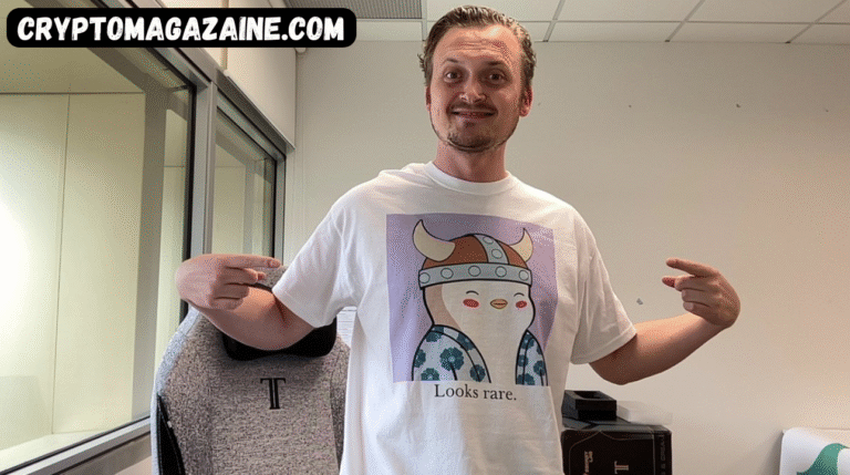 Person wearing a rare-themed t-shirt.